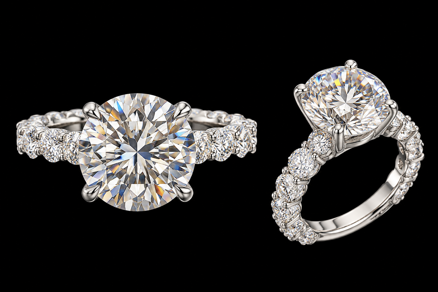 Round Brilliant Engagement Ring, 7 ct