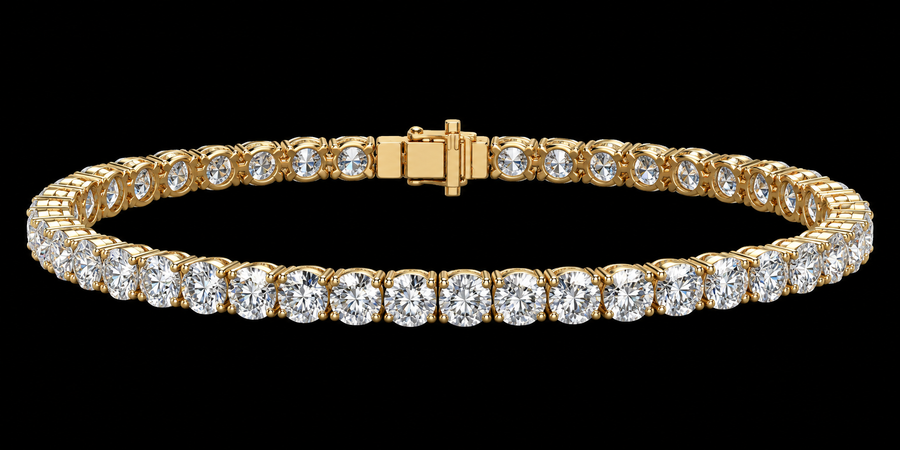 Round Diamond Tennis Bracelet, 11.90 ct