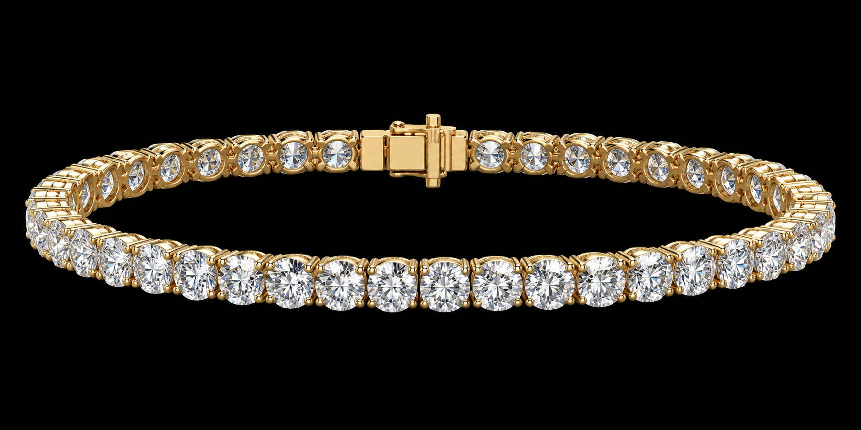 Round Diamond Tennis Bracelet, 11.90 ct