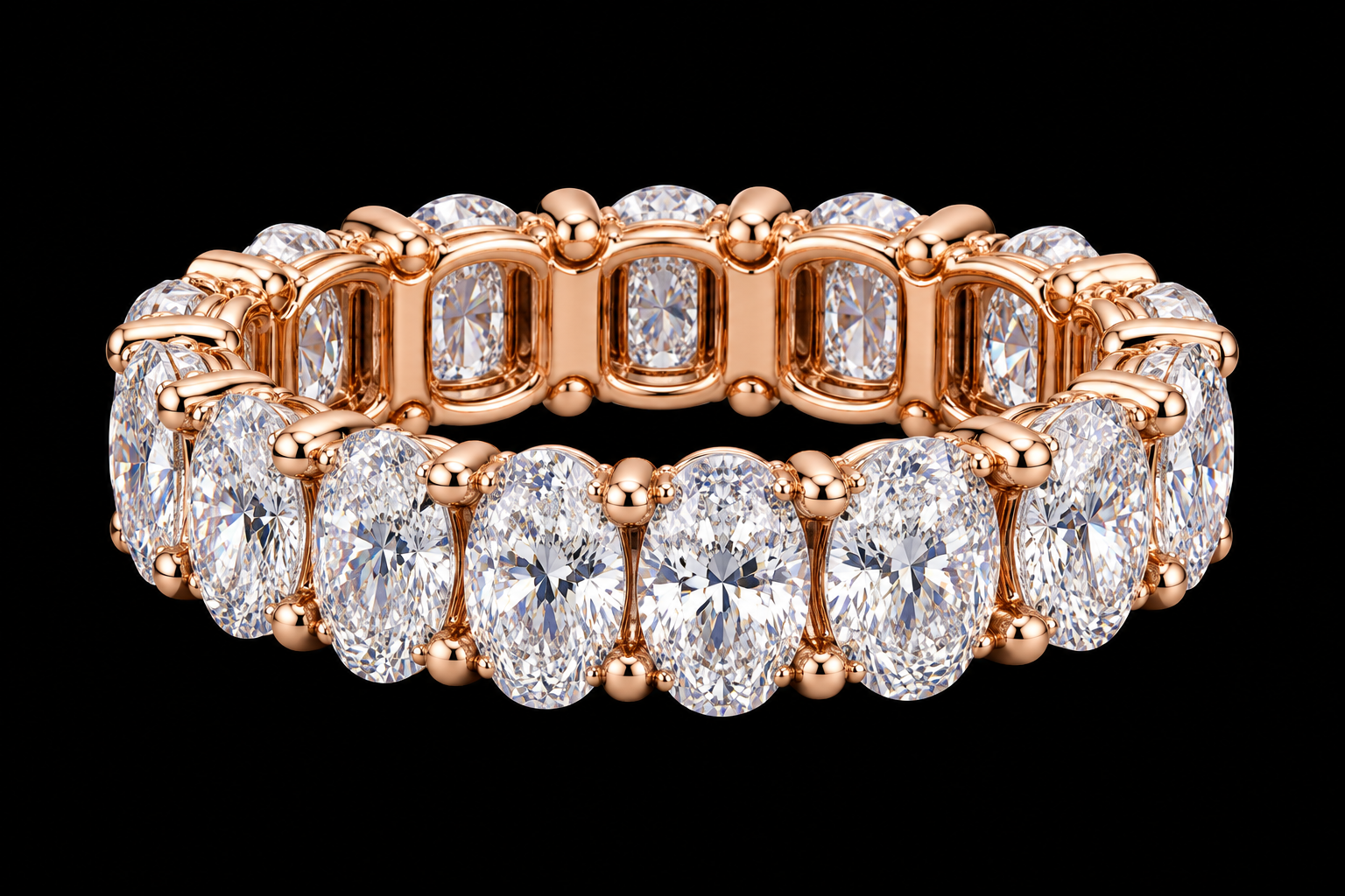 Oval Diamond Eternity Band, 5.08 ct