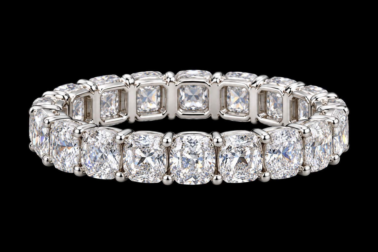 Cushion Diamond Eternity Band, 7.51 ct