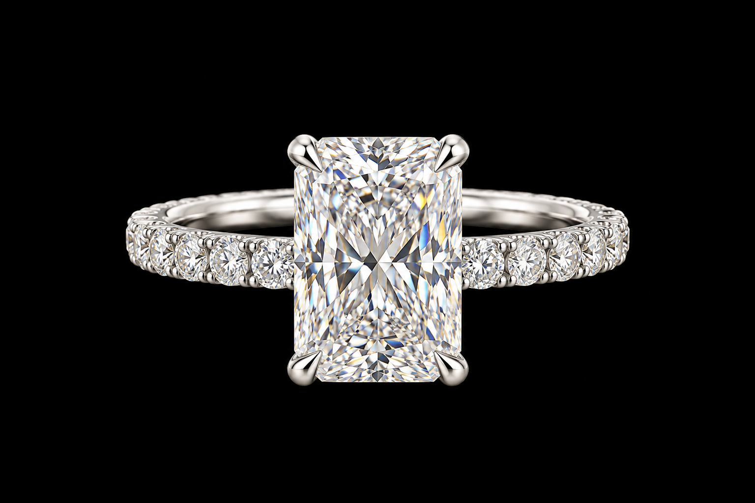 Radiant Diamond Engagement Ring, 2 ct