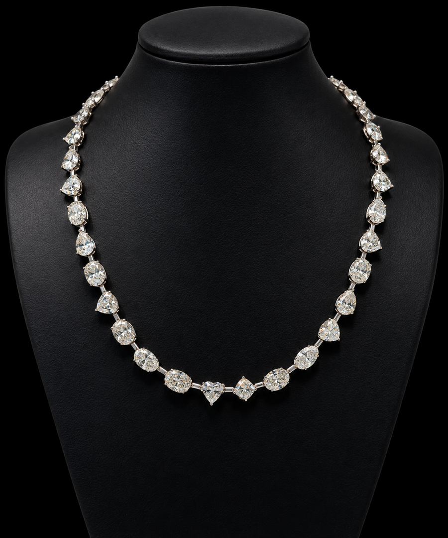 Fancy-Shape Diamond Necklace, 35 ct