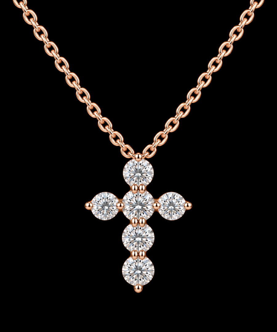 Diamond Cross Necklace, 2.37 ct