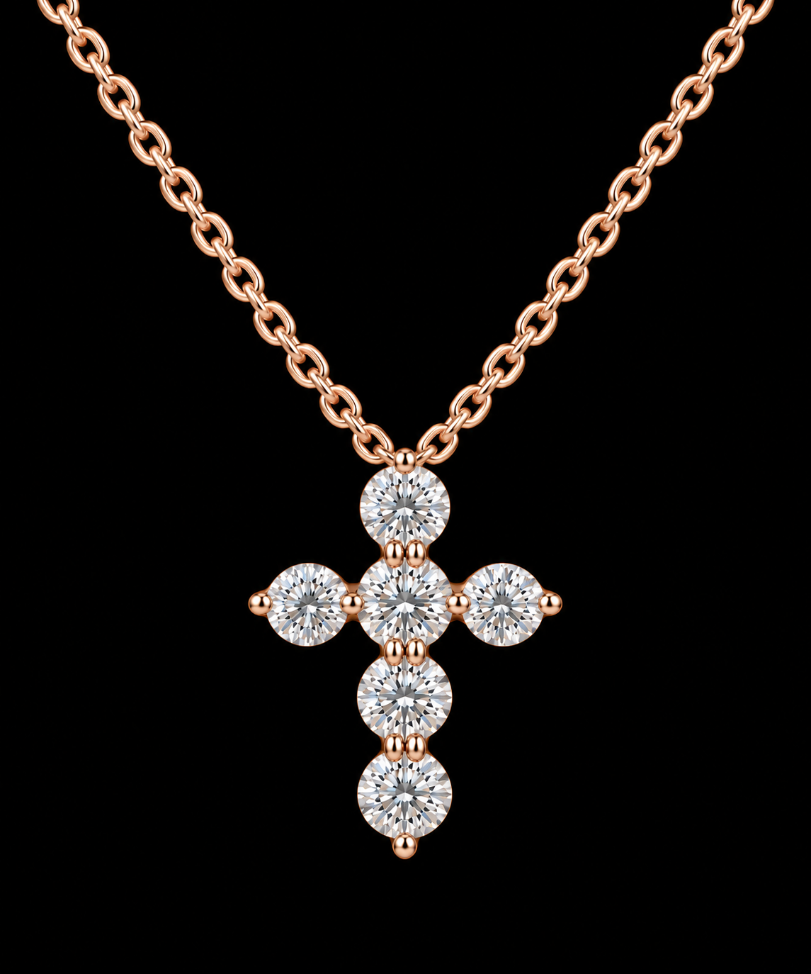 Diamond Cross Necklace, 2.37 ct