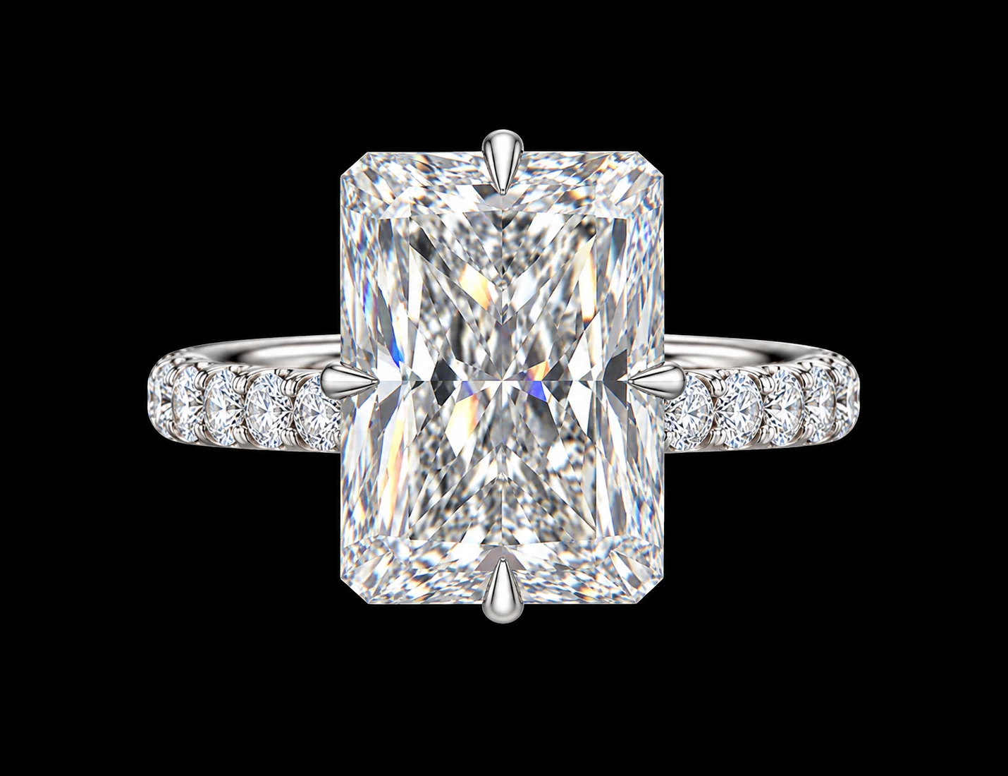 Radiant Diamond Engagement Ring, 11 ct