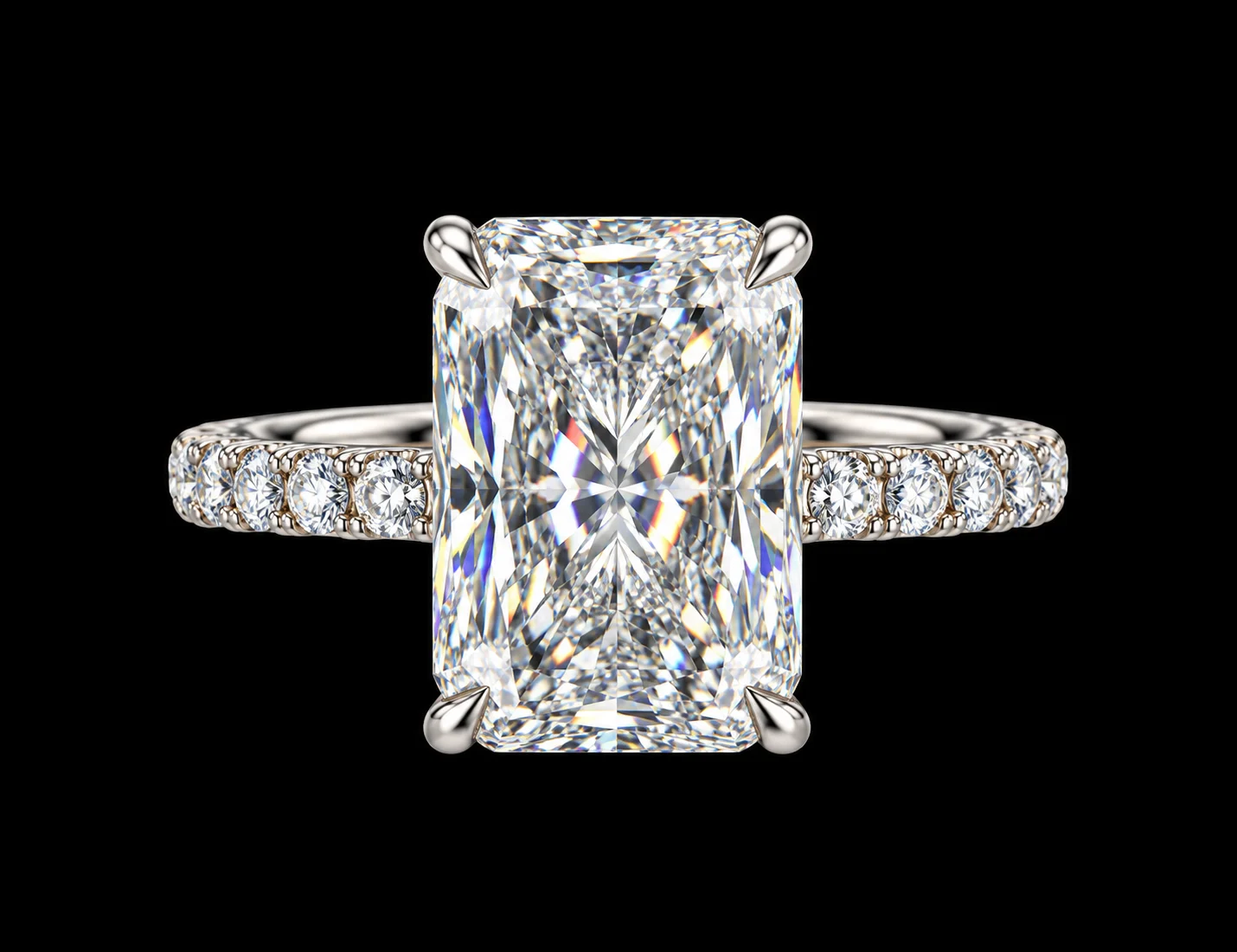 Radiant Diamond Engagement Ring, 6.5 ct