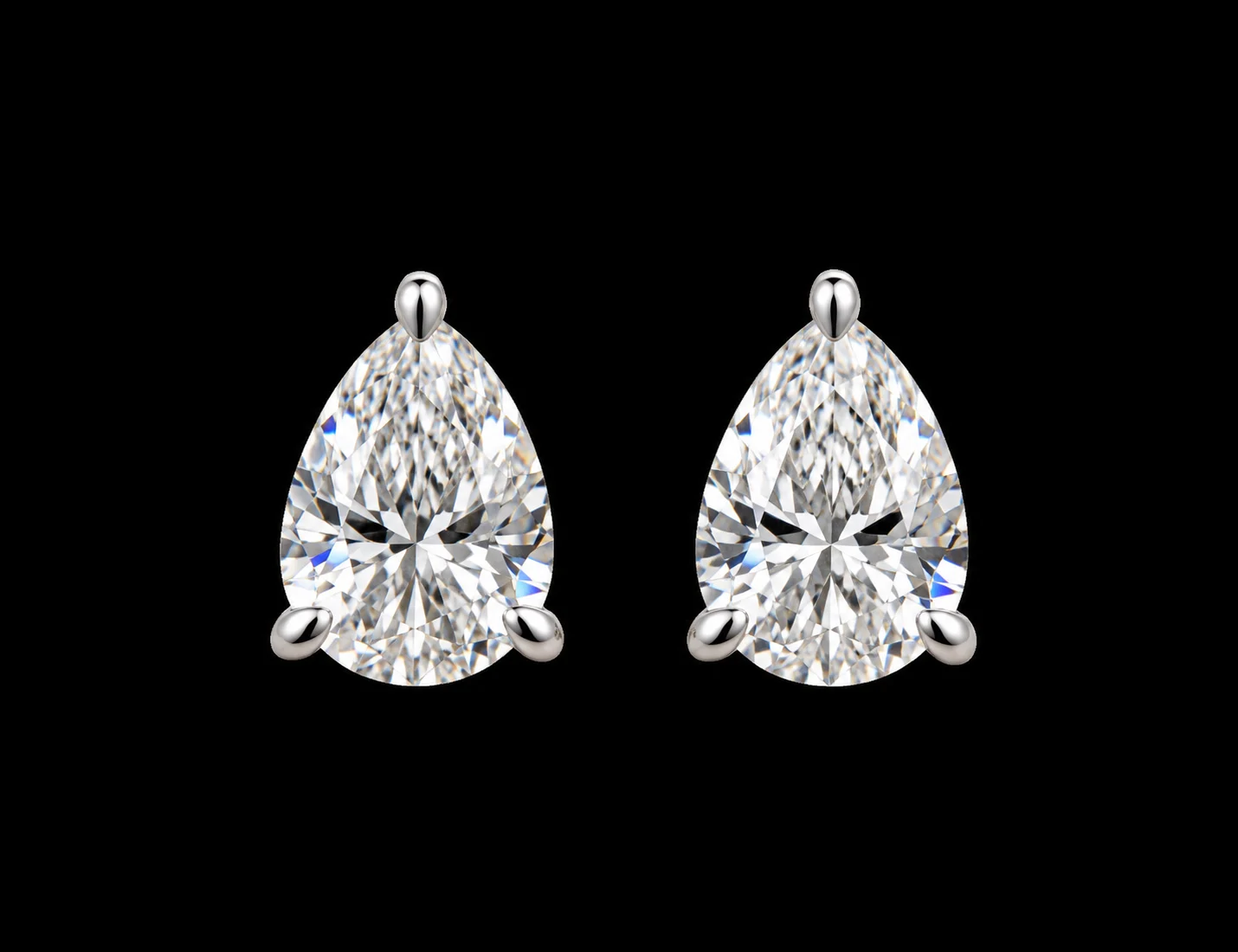 14kt Diamond Stud Earrings, 1 ct — photo