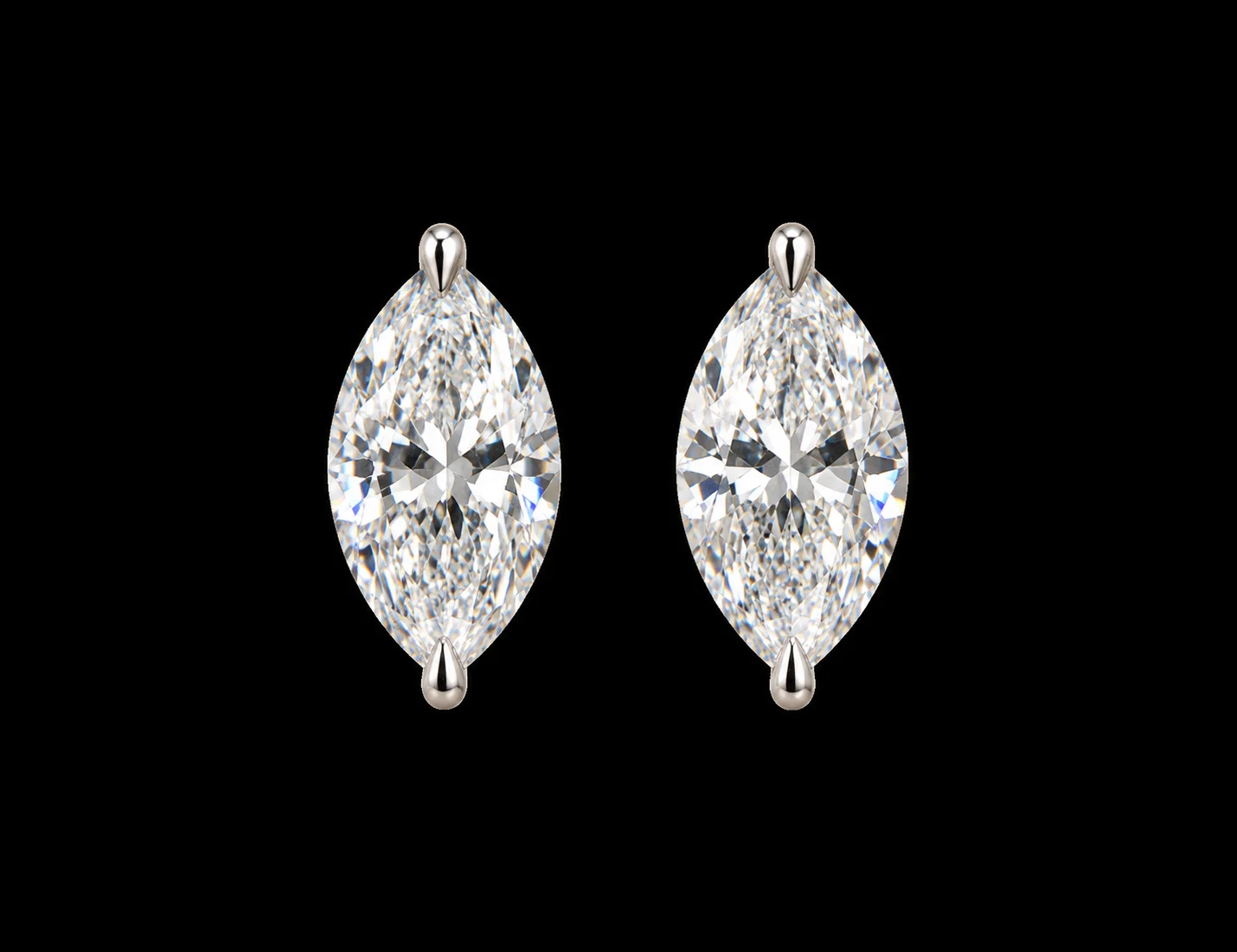 14kt Diamond Stud Earrings, 1 ct — photo