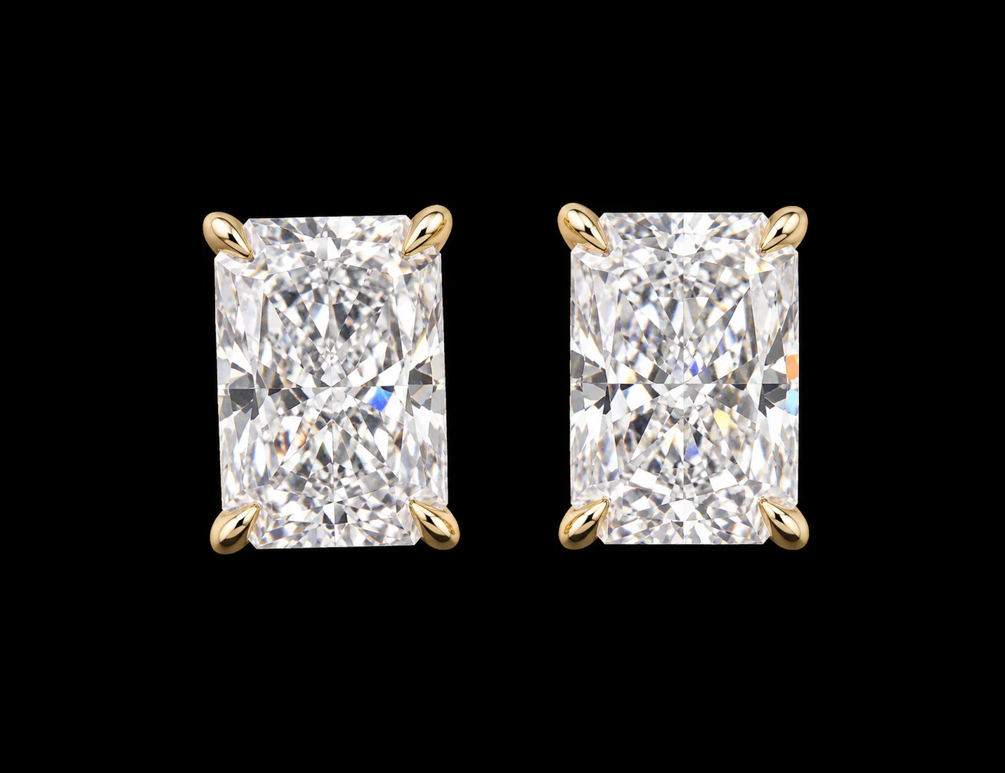 14kt Diamond Stud Earrings, 1 ct — photo